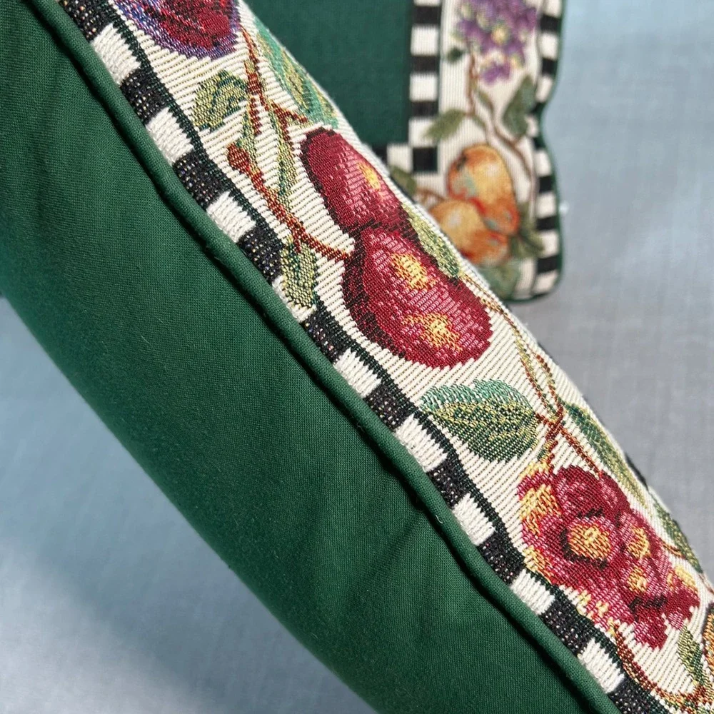 Tapestry Accent Throw Pillows Fruit Floral Fall Decorative Retro Cozy (Pair)  #1